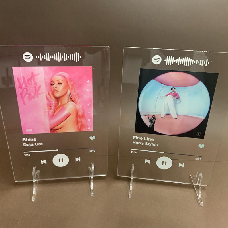 Spotify Song Plaque with standing, With Spotify Barcode